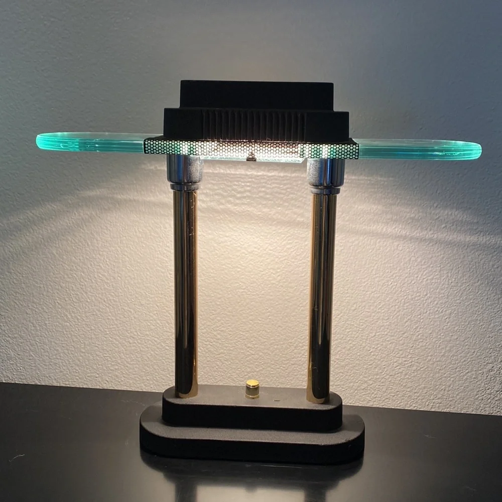 1980s Robert Sonneman style Table Lamp halogen bulb with dimmer switch